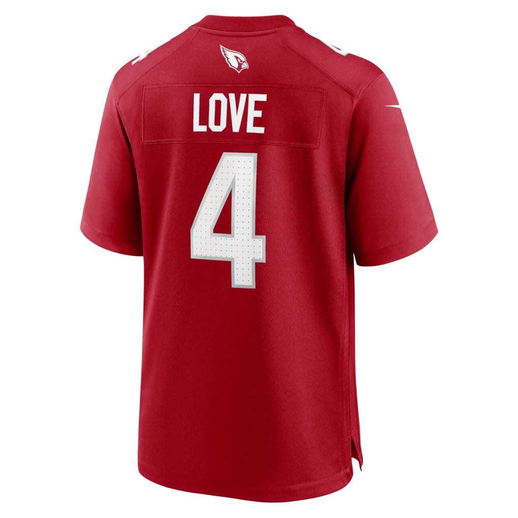 Silnrao A.Cardinals #4 Jeremiyah Love Red Game Player Stitched Jerseys
